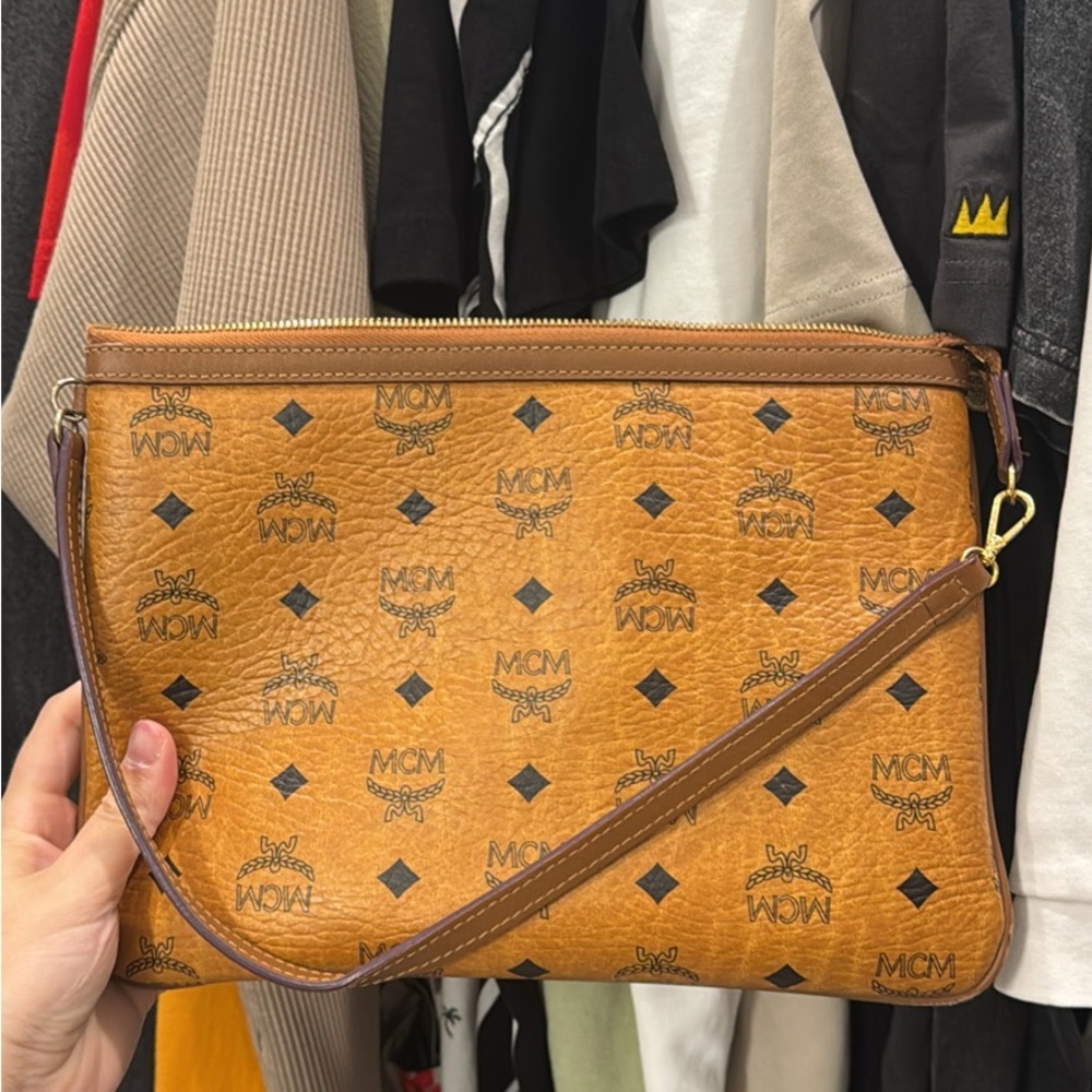 MCM Brown Leather Men's Bag